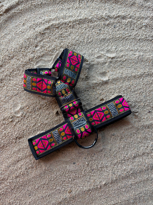 Hondentuig boho pink